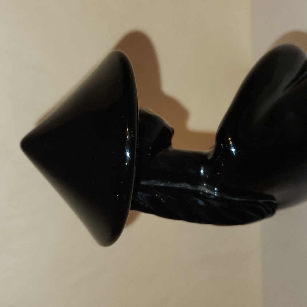 ARCHIMEDE SEGUSO MURANO Glass Chinese Figurine Chinese Kneeling Black - Picture 7 of 10